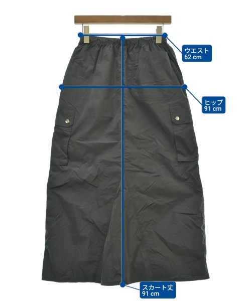 green label relaxing（グリーンレーベルリラクシング）ロング・マキシ丈スカート グレー サイズ:36(S位) レディース/2200616750025