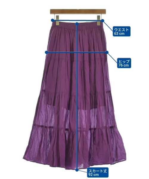 green label relaxing（グリーンレーベルリラクシング）ロング・マキシ丈スカート 紫 サイズ:-(S位) レディース/2200627534041