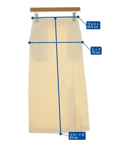 green label relaxing（グリーンレーベルリラクシング）ロング・マキシ丈スカート 白 サイズ:F レディース/2200627133022