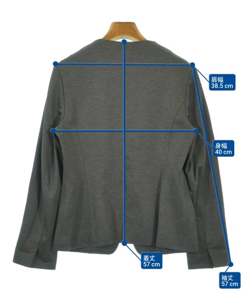 green label relaxing（グリーンレーベルリラクシング）ノーカラージャケット グレー サイズ:40(M位) レディース/2200619551032