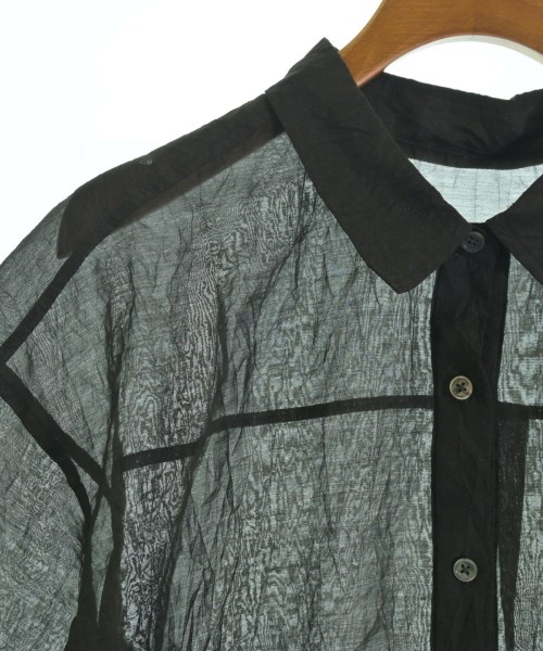 green label relaxing（グリーンレーベルリラクシング）カジュアルシャツ 黒 サイズ:F レディース/2200614207033