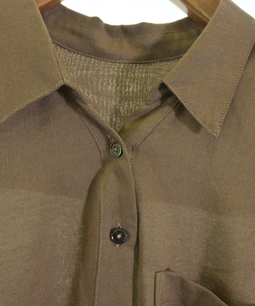 green label relaxing（グリーンレーベルリラクシング）シャツワンピース 茶 サイズ:F レディース/2200620805094