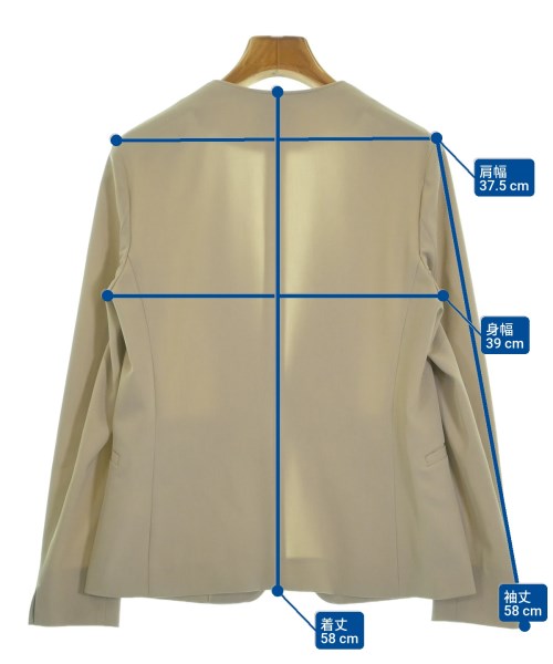 green label relaxing（グリーンレーベルリラクシング）ノーカラージャケット ベージュ サイズ:36(S位) レディース/2200619966027