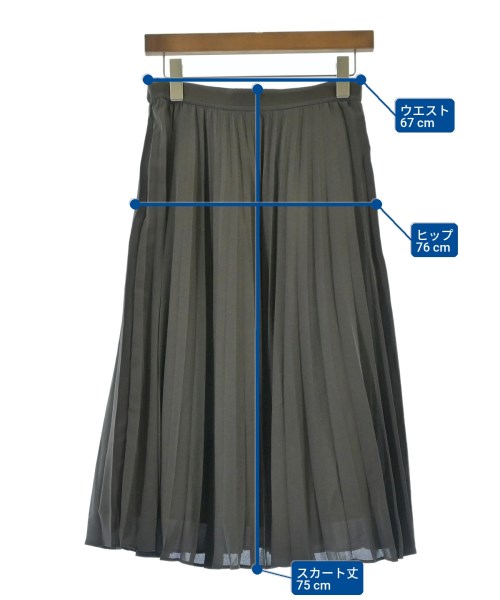 green label relaxing（グリーンレーベルリラクシング）ロング・マキシ丈スカート グレー サイズ:38(M位) レディース/2200630425039