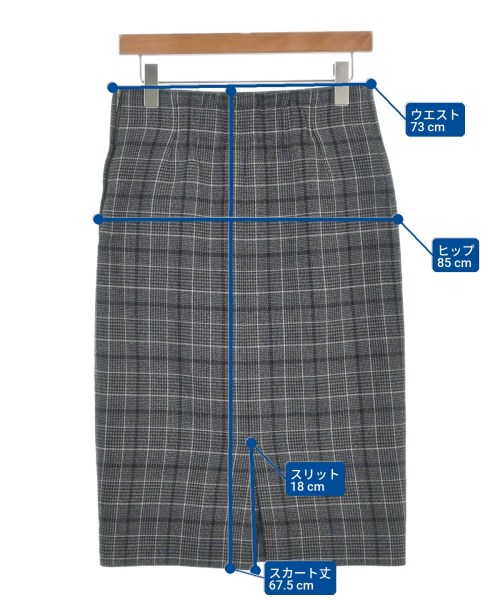 green label relaxing（グリーンレーベルリラクシング）ロング・マキシ丈スカート グレー サイズ:38(M位) レディース/2200618006021