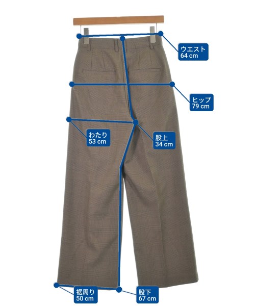 green label relaxing（グリーンレーベルリラクシング）スラックス 茶 サイズ:36(S位) レディース/2200621080025