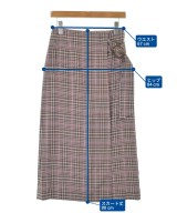 green label relaxing（グリーンレーベルリラクシング）ロング・マキシ丈スカート 茶 サイズ:36(S位) レディース/2200612827189
