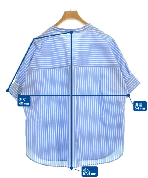 green label relaxing（グリーンレーベルリラクシング）ブラウス 青 サイズ:F レディース/2200613569095