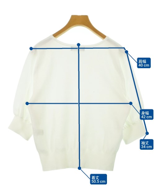 green label relaxing（グリーンレーベルリラクシング）ニット・セーター 白 サイズ:F レディース/2200603492150