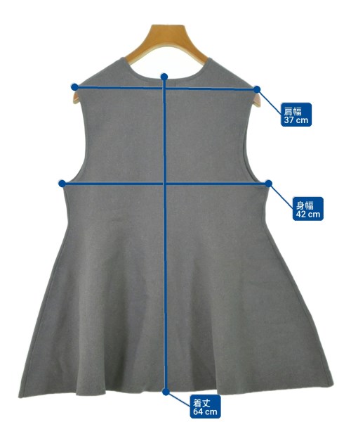 green label relaxing（グリーンレーベルリラクシング）ベスト/ノースリーブ グレー サイズ:F レディース/2200603492167