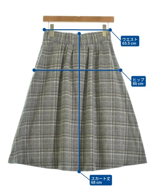 green label relaxing（グリーンレーベルリラクシング）ひざ丈スカート グレー サイズ:38(M位) レディース/2200612017122