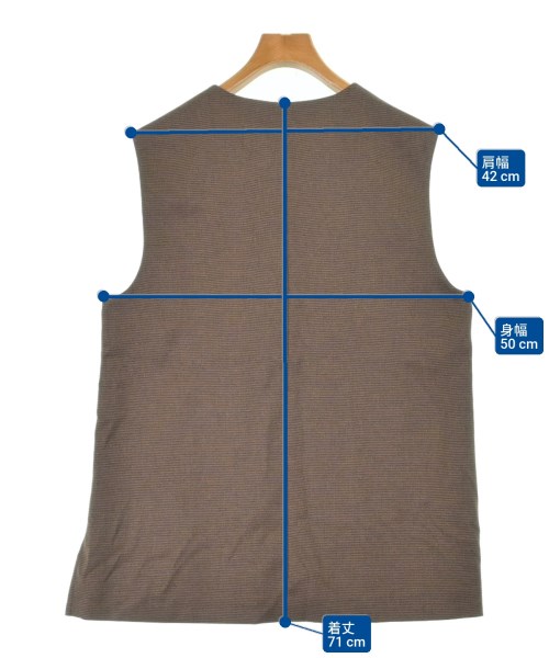 green label relaxing（グリーンレーベルリラクシング）ベスト 茶 サイズ:F レディース/2200618533015