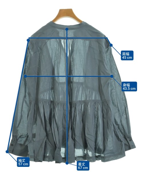 green label relaxing（グリーンレーベルリラクシング）ブラウス グレー サイズ:F レディース/2200611536518