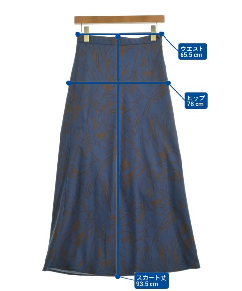 green label relaxing（グリーンレーベルリラクシング）ロング・マキシ丈スカート 紺 サイズ:-(M位) レディース/2200619477189