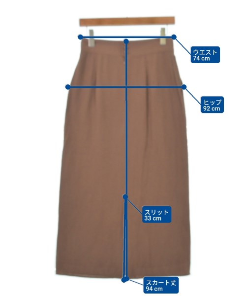 green label relaxing（グリーンレーベルリラクシング）ロング・マキシ丈スカート 茶 サイズ:38(M位) レディース/2200611866035
