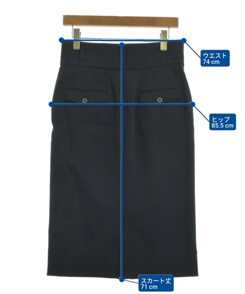 green label relaxing（グリーンレーベルリラクシング）ひざ丈スカート 紺 サイズ:38(M位) レディース/2200615492032