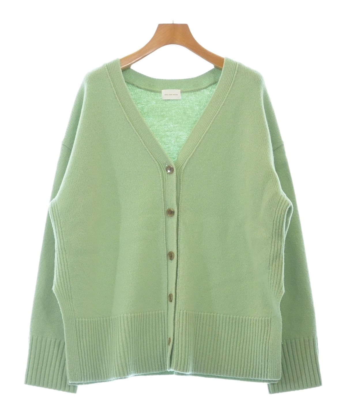 緑のニットカーディガン 新品ラベル付き green label relaxing（グリーンレーベルリラクシング