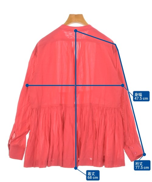 green label relaxing（グリーンレーベルリラクシング）ブラウス 赤 サイズ:F レディース/2200670519095