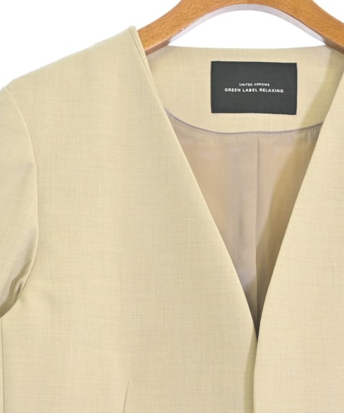 green label relaxing（グリーンレーベルリラクシング）ノーカラージャケット ベージュ サイズ:40(M位) レディース/2200668983051