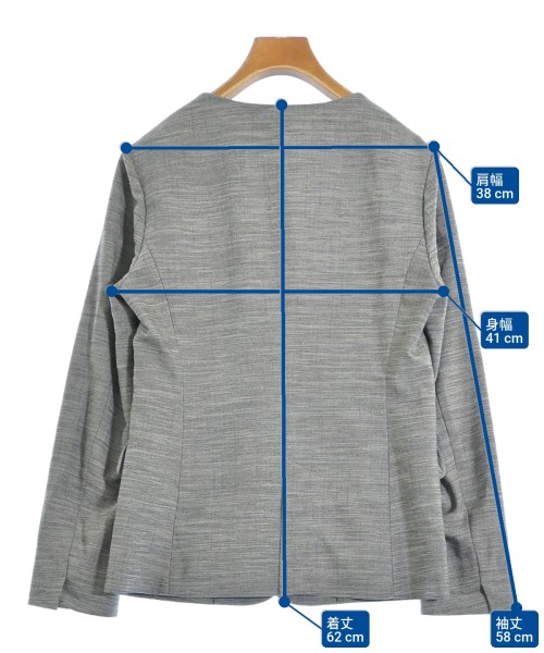 green label relaxing（グリーンレーベルリラクシング）ノーカラージャケット グレー サイズ:40(M位) レディース/2200673557025