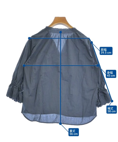 green label relaxing（グリーンレーベルリラクシング）ブラウス 紺 サイズ:155(XL位) レディース/2200671325022