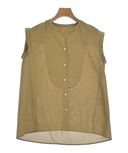 green label relaxing(グリーンレーベルリラクシング)ブラウス 茶 サイズ:F/2200670935024