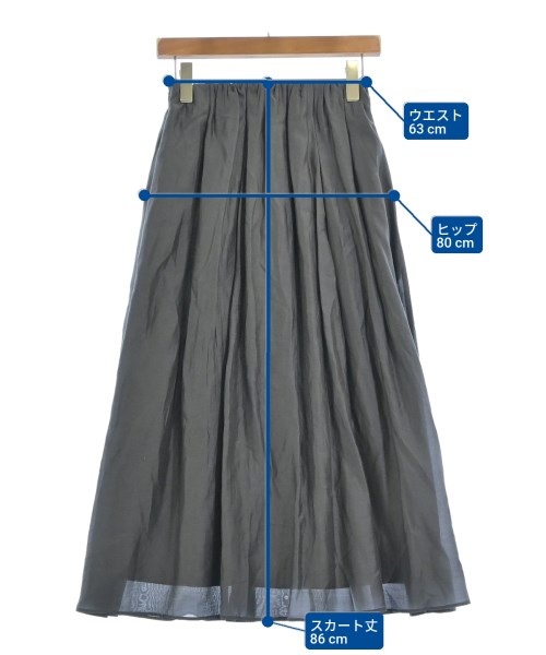 green label relaxing（グリーンレーベルリラクシング）ロング・マキシ丈スカート グレー サイズ:F レディース/2200669296112