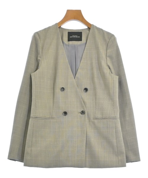 green label relaxing(グリーンレーベルリラクシング)ノーカラージャケット ベージュ サイズ:40(M位)/2200675768023