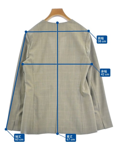 green label relaxing（グリーンレーベルリラクシング）ノーカラージャケット ベージュ サイズ:40(M位) レディース/2200675768023