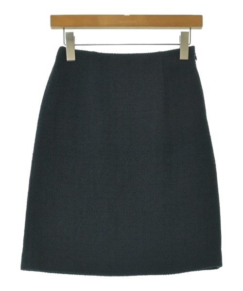 green label relaxing(グリーンレーベルリラクシング)ひざ丈スカート 紺 サイズ:34(XS位)/2200672581038