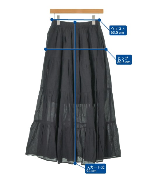 green label relaxing（グリーンレーベルリラクシング）ロング・マキシ丈スカート 黒 サイズ:F レディース/2200676972047