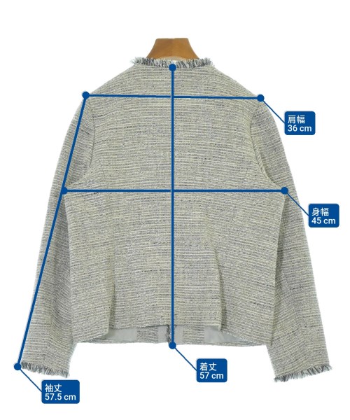 green label relaxing（グリーンレーベルリラクシング）ノーカラージャケット 白 サイズ:38(M位) レディース/2200671980016