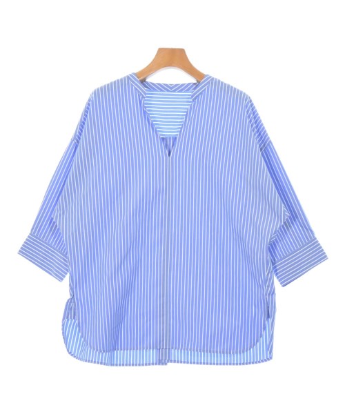green label relaxing(グリーンレーベルリラクシング)ブラウス 青 サイズ:F/2200672070112