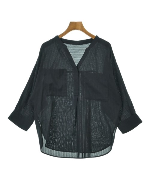 green label relaxing(グリーンレーベルリラクシング)ブラウス 紺 サイズ:F/2200666916181