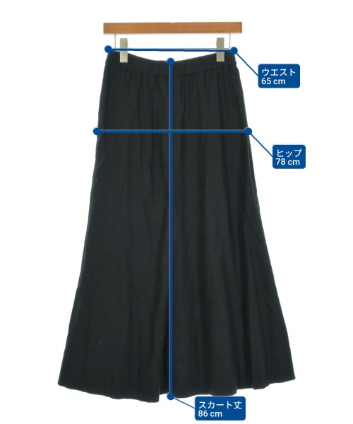 green label relaxing（グリーンレーベルリラクシング）ロング・マキシ丈スカート 黒 サイズ:-(S位) レディース/2200674304031