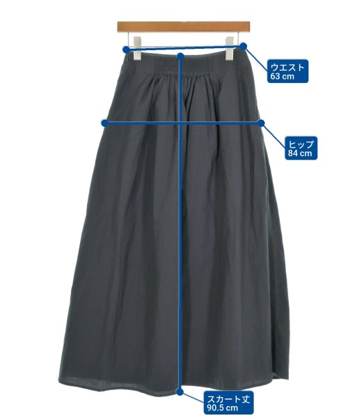 green label relaxing（グリーンレーベルリラクシング）ロング・マキシ丈スカート グレー サイズ:38(M位) レディース/2200674304048