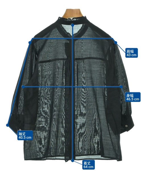 green label relaxing（グリーンレーベルリラクシング）ブラウス 黒 サイズ:F レディース/2200677299013