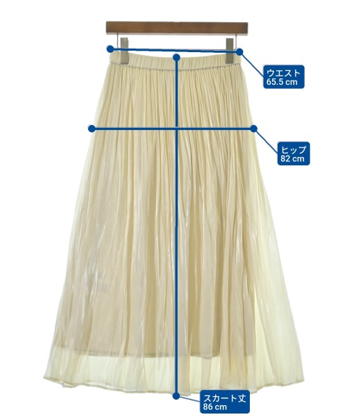 green label relaxing（グリーンレーベルリラクシング）ロング・マキシ丈スカート 白 サイズ:F レディース/2200677085012