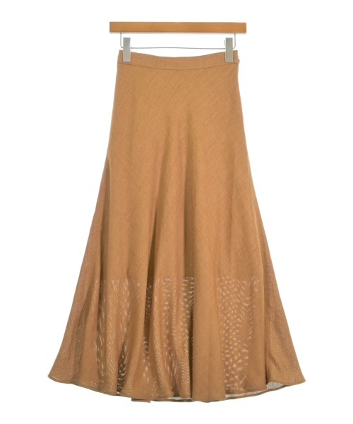 green label relaxing(グリーンレーベルリラクシング)ひざ丈スカート 茶 サイズ:36(S位)/2200678641033