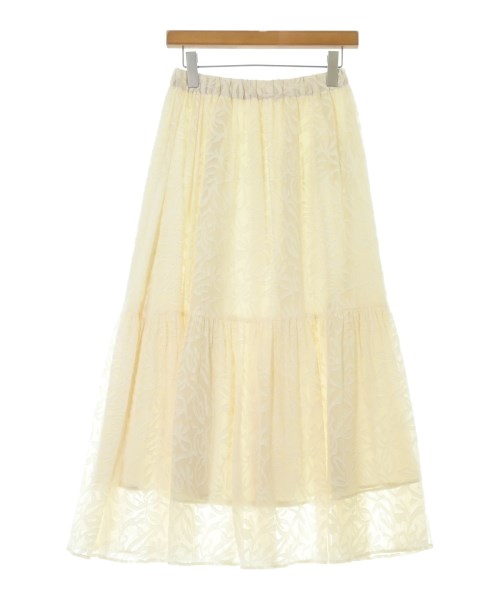 green label relaxing(グリーンレーベルリラクシング)ロング・マキシ丈スカート 白 サイズ:F/2200675751049