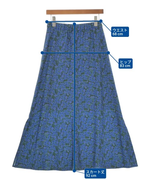 green label relaxing（グリーンレーベルリラクシング）ロング・マキシ丈スカート 青 サイズ:38(M位) レディース/2200677065205