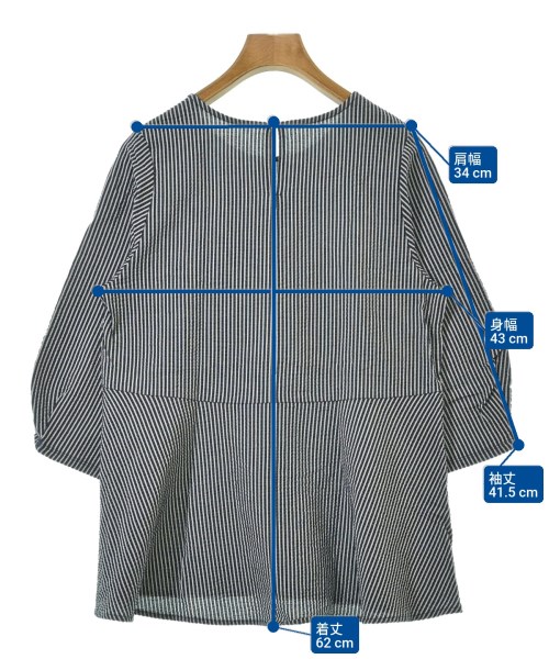 green label relaxing（グリーンレーベルリラクシング）ブラウス 紺 サイズ:-(M位) レディース/2200686797036