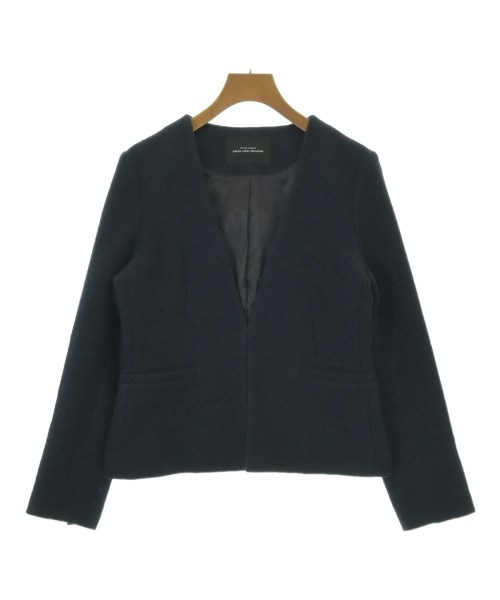 green label relaxing(グリーンレーベルリラクシング)ノーカラージャケット 紺 サイズ:40(M位)/2200689568015