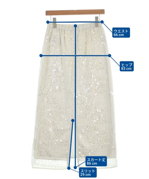 green label relaxing（グリーンレーベルリラクシング）ロング・マキシ丈スカート 白 サイズ:-(M位) レディース/2200693562092