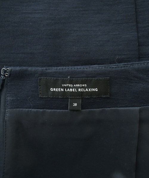 green label relaxing（グリーンレーベルリラクシング）ひざ丈スカート 紺 サイズ:38(M位) レディース/2200695392048