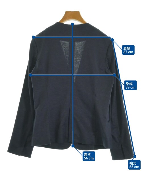 green label relaxing（グリーンレーベルリラクシング）ノーカラージャケット 紺 サイズ:38(M位) レディース/2200695392086