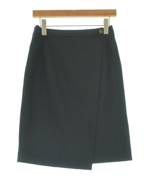green label relaxing(グリーンレーベルリラクシング)ひざ丈スカート 黒 サイズ:40(M位)/2200649690077