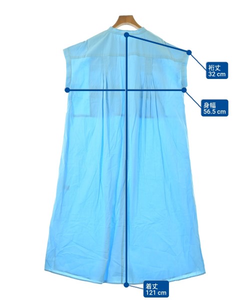 green label relaxing（グリーンレーベルリラクシング）シャツワンピース 青 サイズ:F レディース/2200650524019