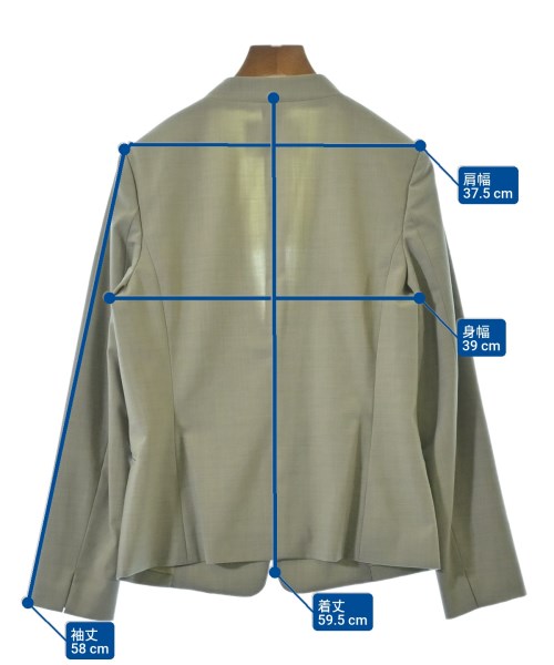 green label relaxing（グリーンレーベルリラクシング）ノーカラージャケット カーキ サイズ:40(M位) レディース/2200656658015