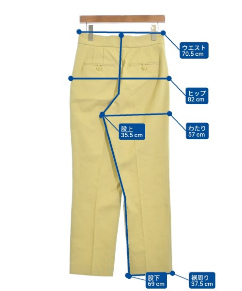 green label relaxing（グリーンレーベルリラクシング）スラックス 黄 サイズ:40(M位) レディース/2200645337013